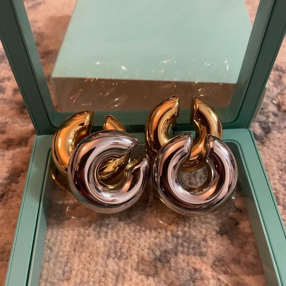 Elegant Gold & Silver Ear Cuffs Set - Picture 3 of 5